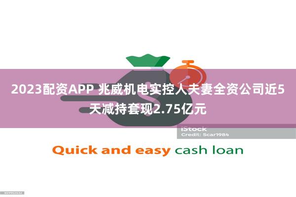 2023配资APP 兆威机电实控人夫妻全资公司近5天减持套现2.75亿元